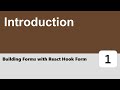 Building Forms with React Hook Form #1 - Introduction