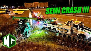 Semi Truck CRASH, Almost Rolls Over! - ROTATOR RESCUE!!!