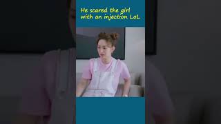 He scared the girl with an injection 😂😂|Girlfriend #shorts #cdrama |楼下女友请签收