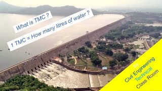 What is TMC ? | 1 TMC = How many litres of water ?