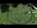 get inspired with a parade of perennials herbs and annuals in this enticing labyrinth garden