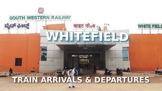 14 in 1 Whitefield railway station Train Arrivals \u0026 Departures