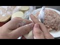 #Dumplings #Wonton Making Lotus root, Chinese water chestnut, Fresh pork Dumplings #ASMR