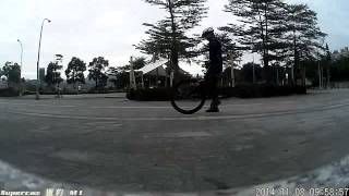 獨輪車 的 三種上車法 (3 free mounting methods of unicycle)