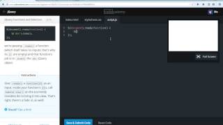 Codecademy: jQuery - Using Functions to Select HTML Elements Walkthrough