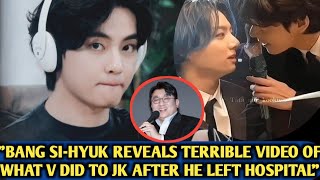 Sorrowful💔😭Bang Si-hyuk Reveals BTS V did this to Jungkook when Jungkook Left The Hospital.