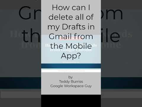 Cómo eliminar todos los borradores de la aplicación Gmail para Google Workspace o Gmail. #bermudas