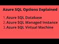 Azure SQL Options Explained (IAAS and PAAS options) Demo