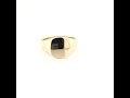 9ct yellow gold cushion shape signet ring 3576