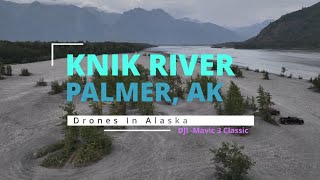 Knik River located in Palmer, Alaska - Drone Footage