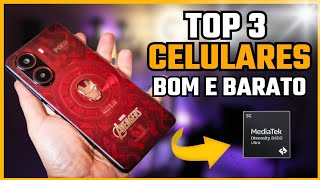 TOP 3 MELHORES Celulares BOM e BARATO pra 2025! (RODA TODOS OS JOGOS)