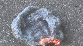 Burning Steel Wool