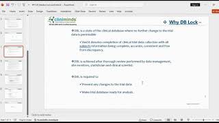 Database Lock Point - Clinical Data Management
