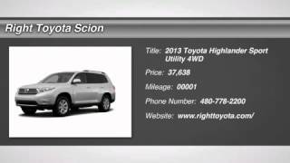 2013 TOYOTA HIGHLANDER Scottsdale, AZ 00029354