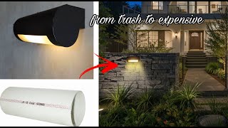 DIY Simple, Unique, Modern Wall Lamp from Used PVC Pipes