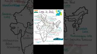 Lakes in India #india #lakes #mapping #ssc #gk #important #government #geography