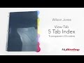 Wilson Jones View Tab 5-Tab Index Transparent Dividers