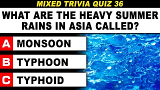 50 NEW General Knowledge Questions - Mixed Trivia - 5 Topics | Daily Trivia Quiz Round 36
