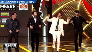 Anil Kapoor shakes a leg with the hosts | 68th Filmfare Awards 2023