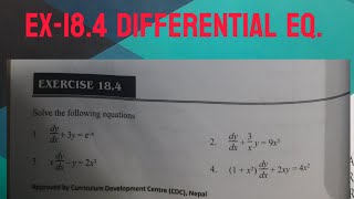 Grade-12 Ex-18.4 Differential Eq.IMP.Q part-4. #maths