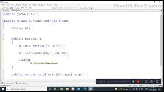 How to create button in java awt.