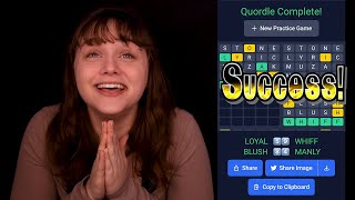 Becoming A Quordle Master ASMR - Challenging Wordle Variation (soft spoken)