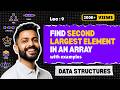 Lec-9: Find 2nd Largest2️⃣ Number in Array | Data Structure for beginners