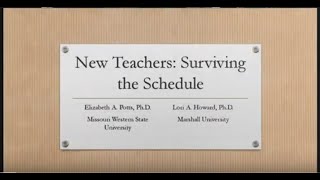 New Teachers: Surviving the Schedule