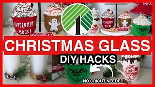 DOLLAR TREE CHRISTMAS GLASS HACKS! 🎄