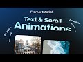 Text Animation & Scroll Animation - Framer for Beginners | No-code Tutorial