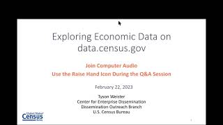 Exploring Economic Data on data.census.gov