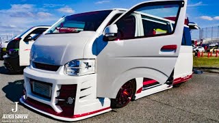 (HD)TOYOTA 200 Hiace Lowdown custom 200系ハイエースフルエアロカスタム - スーパーカーニバル2017