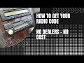 How to Find Your Mercedes Radio Code - For Free! No Dealers!