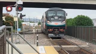 Metrolink Train 753 Arriving and Departing at Corona - North Main Station (To Union Station)