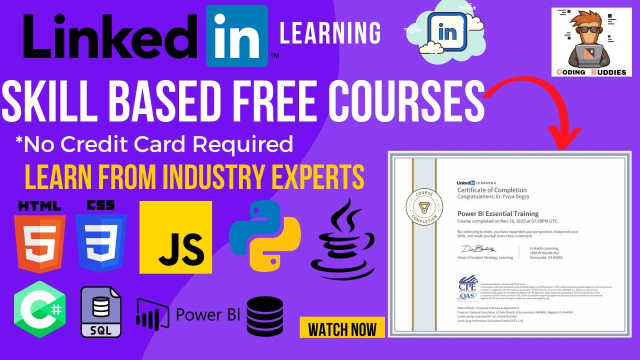 Linkedin Learning Free Courses With Certificate | Degree Courses ...