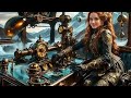 steampunk station atero express. 4k.