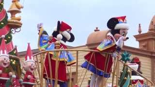 TDL Disney Santa Village parade 2013 Mickey\u0026Minnie 1out  2/2