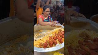 Vijaywada Night Market Laxmi Aunty Making Chicken Dum Biryani Rs. 100/- Only #andhrafood #shorts