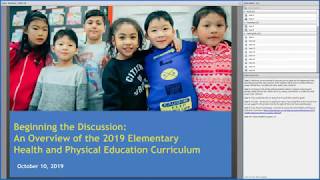 Beginning the Discussion: An Overview of the 2019 Elementary Health & Physical Education Curriculum