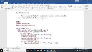 Example for loop in java - multiplication table-18350
