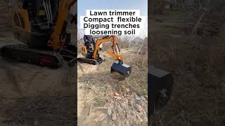 Mini excavator attachment lawn mower  #youtubeshorts #excavator #foryou  #miniexcavator #nuoman