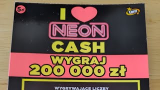 Zdrapka I love neon cash - test zdrapki #zdrapka #zdrapki  #zdrapkilotto #lotto #games