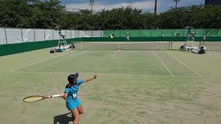 2021年IH テニス 女子シングルス1回戦 髙田晴菜 浜松市立(静岡) vs 小原萌夢 伊奈(茨城)