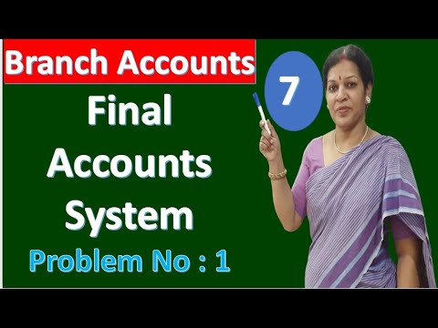 7. Branch Accounts - "Final Accounts System" - Problem No : 1 - YouTube