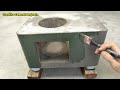 creative idea _ recycling old broken microwave oven into a charcoal oven is great