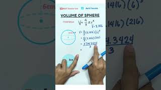 Volume of Sphere #mathteachergon #maths #mathtutorials #sphere #volume
