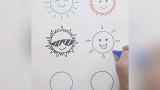 Six Ways to Draw the Sun 六种画画太阳的方法