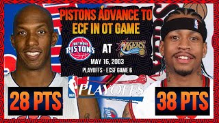 NBA Duel: Allen Iverson (38pts) Vs Chauncey Billups (28pts) - Pistons at 76ers - 03 Playoffs ECSF G6