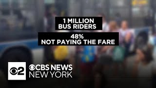 Nearly 50% of New York City bus riders aren't paying fares, the MTA says