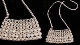 How to make Bead Hand Bag Small Mode Crystal  || Lesson